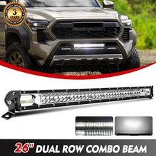 800W 25" LED Light Bar Bumper Lower For 207-13 Toyota Tundra FJ Cruiser 4Runner