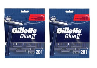 2x Gillette BlueII Herren Einwegrasierer, 20 Stück