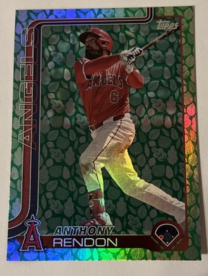 ANTHONY RENDON GREEN LEAF LEAVES FOIL 2025 TOPPS EASTER EGG TIN SP #83 ANGELS  