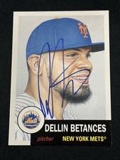 2020 TOPPS MLB Living Set Signed DELLIN BETANCES Autographed Auto Mets Card 303