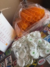 Lot of 115 Large Orange Plastic Rx Pill Bottle 60 Dram Container forCraftStorage