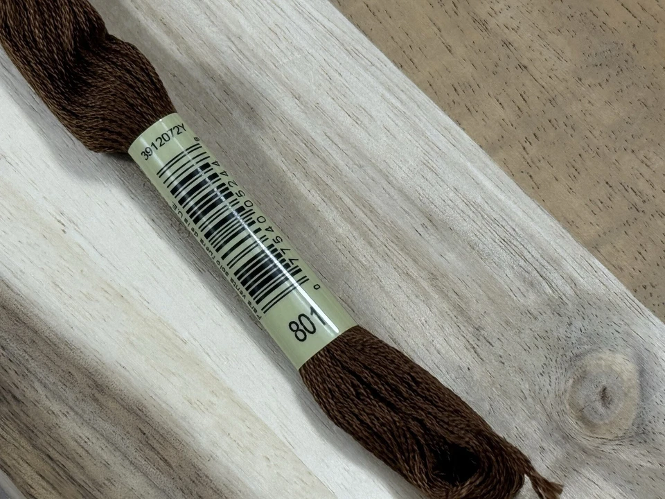 ✅2 Boxes ✅NEW ✅DMC 25 EMBROIDERY FLOSS ✅MOULINE ✅FRANCE ✅100% COTTON ✅#801 - Image 3 of 4