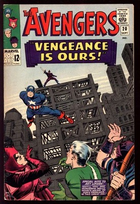AVENGERS #20 3.5 // SWORDSMAN JOINS THE AVENGERS MARVEL COMICS 1965