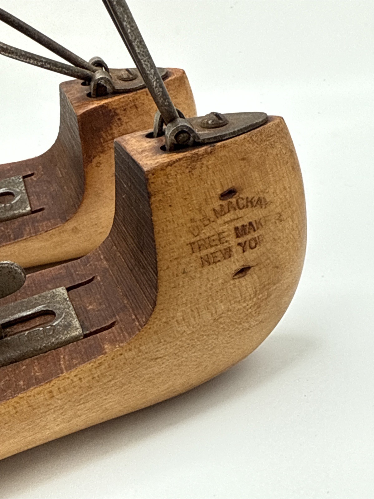 Vintage Wooden Hinged Shoe Trees hangers D B MACKAY  size Unknown