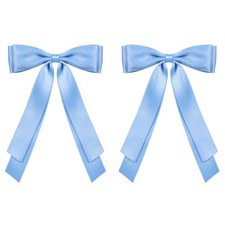 5.5in French Blue Tassel Ribbon Hair Clips for Women Girls Thick Fine Hair,