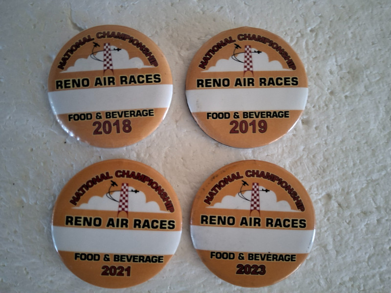 Lot Of 4 National Championship Reno Air Races Concessions Badges Pins