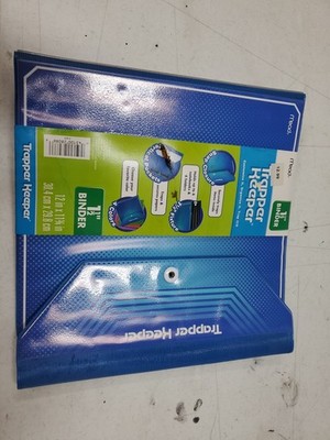 Mead Trapper Keeper Blue 1.5'' 3 Ring Binder Folio Pocket 2013 Retro Style