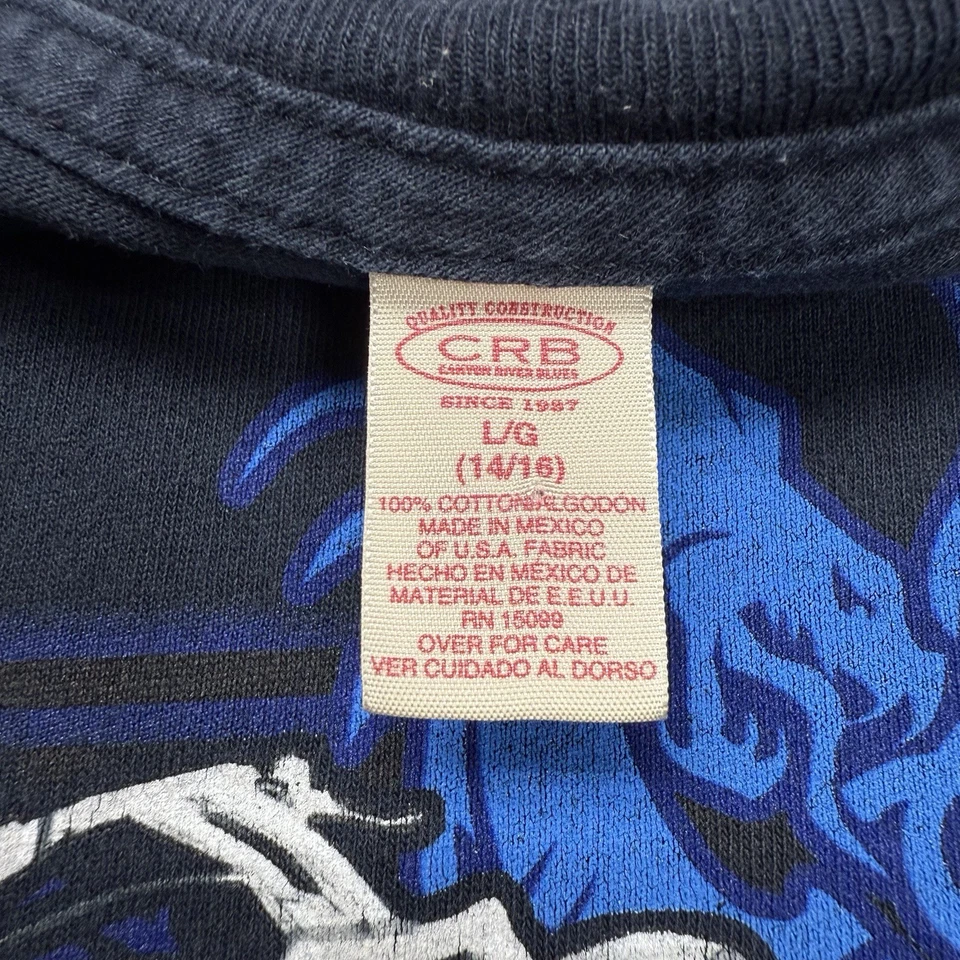 Canyon River Blues Youth L Shirt Black Long Sleeve Motorcycle Y2K Punk Biker - Image 3 of 4