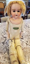 Circa 1915 Armand Marseille Flora Dora Porcelain Head Kid Body Doll Real Eyebrow