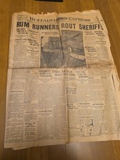 Buffalo News Buffalo,Ny 1923 Bootleggers,Prohibition,BabeRuth! Cond. Is Fair #56