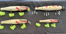 Leurre de pêche Lucky Strike Canada en bois musqué vintage Crankbait 6