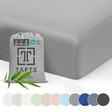 Tafts Crib Sheets, 100 Viscose derived from Bamboo Fitted, Size, Grey
