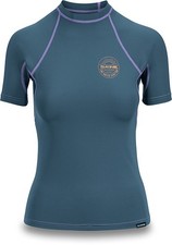 Dakine Flow Short Sleeve Snug Fit Surf Swim Shirt, Womens Medium, Waimea UPF 50