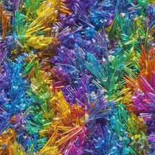 Rainbow Crystal Needles 43 - 18"x46" Hydrographic Film Hydro Dipping