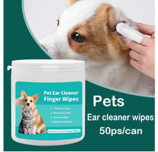 Pet Ear Cleaning Wipes Finger Wipes Cat Dog Ear Care Ear Mite Removal Cleaner