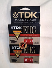TDK E-HG Extra High Grade Blank Camcorder Cassettes Pack of 2