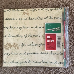 Vintage Hallmark Flat Christmas Gift Wrap-Sealed-10 Sheets