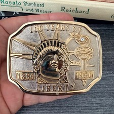 Vintage Statue of Liberty Belt Buckle - 100 Years of Liberty - 1986