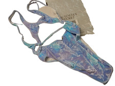 Victoria's Secret Womens PINK Swim One Piece Swimsuit Velvet Blue Size S NWT