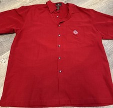 Boston Red Sox Shirt Extra Large Red Button Up  Baseball Antigua Mens MLB