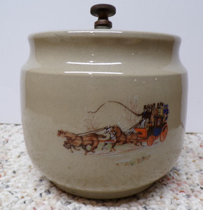Old Gray's Pottery Tobacco Humidor Crock Jar Stoke-On-Trent England