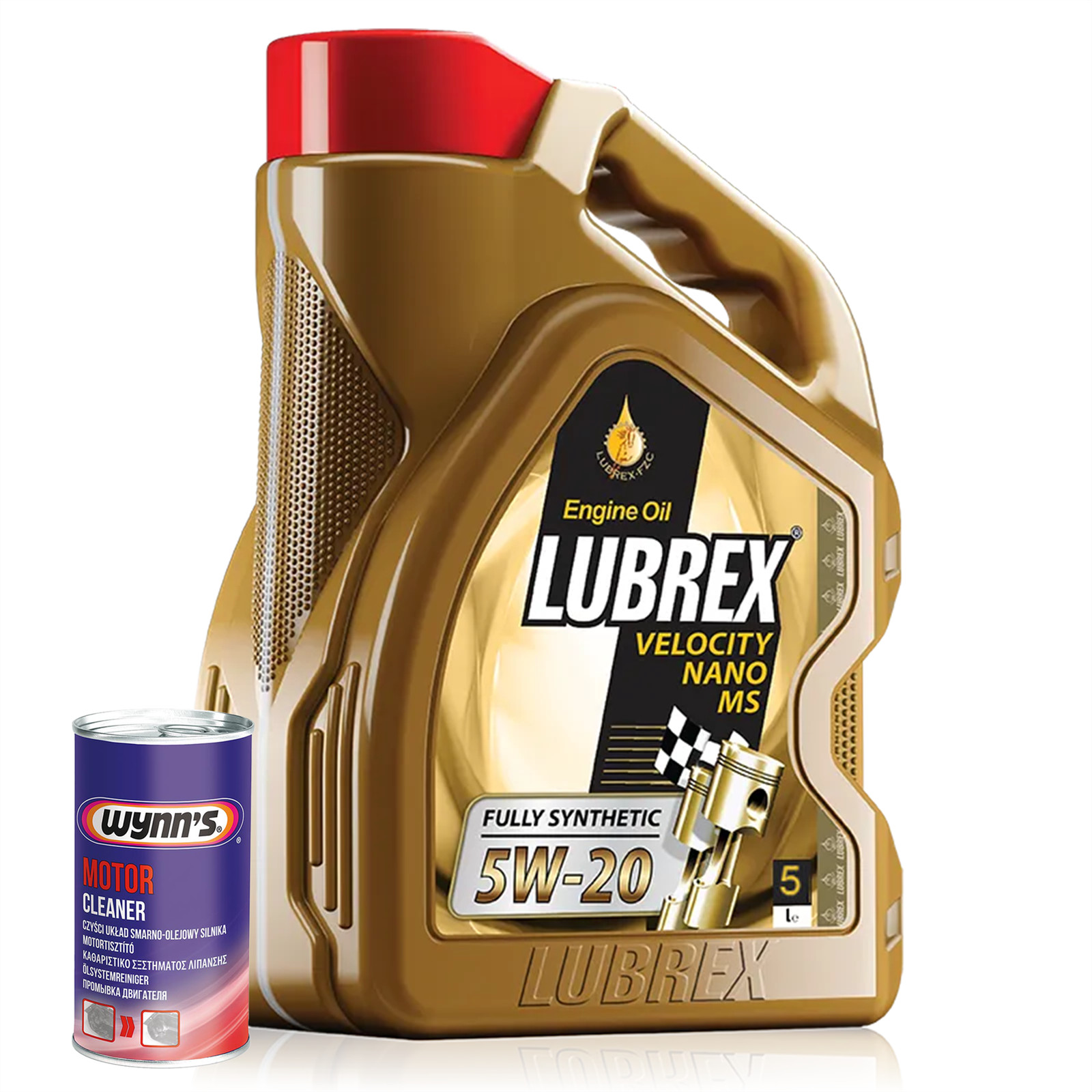 Lubrex 5w20 Fully Synthetic Engine Oil ACEA C5,API SN/CF-RC/CF 5L + Engine Flush