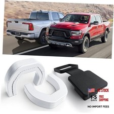 Automobile Towing Hook Cover, Trailer Hitch Cover Compatible with White-Black
