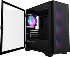 Montech AIR 100 ARGB Micro-ATX Tower with Four ARGB Fans Pre Installed, Ultra...