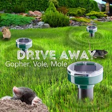 1-8PCS NEW Garden Snake Repeller Ultrasonic Solar Powered Snake Pest Repellents
