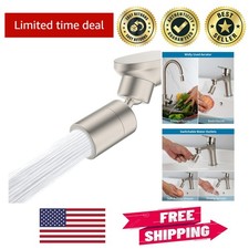 Brushed Nickel Faucet Aerator with 2 Water Flow Options  360  Swivel Capability