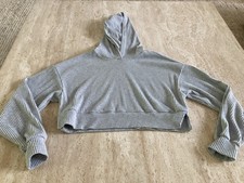 Alo Yoga Muse Hoodie Athletic Heather Grey Womens Size Large / Medium Sweatshirt