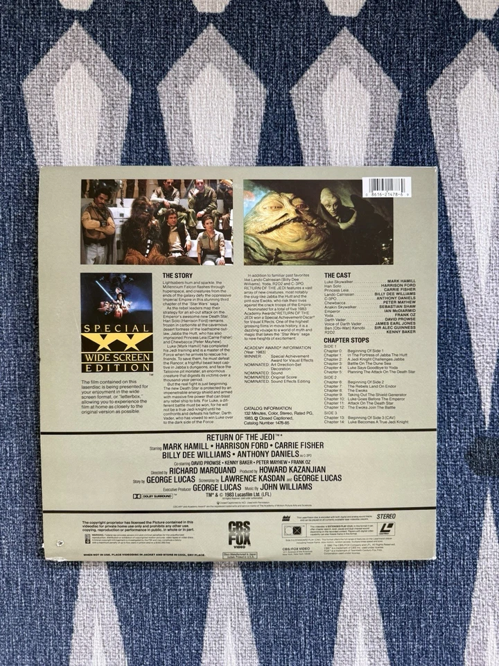 Vintage 1990 Star Wars Return of the Jedi Special Widescreen Edition Laser Disc - Image 2 of 4