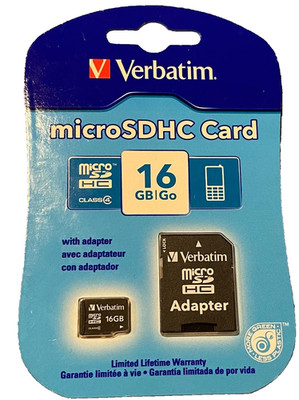 Verbatim micro SDHC card 16 GB|Go with Adapter