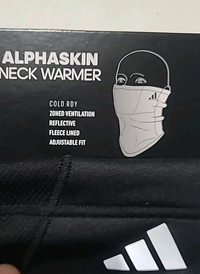 Unisex Onesize Black Adidas Cold Ready Alphaskin 2 Neck Warmer 982619-A - Image 2 of 4