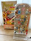 VINTAGE MARX POP-A-PUPPET BAGATELLE PIN BALL GAME EARLY MODEL 1940s?ORIGINAL BOX