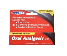 DDI Iodent Oral Analgesic Gel - Max Strength, Alcohol Free, Unflavored, 0.42 ...