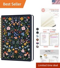 Lined Spiral Journal for Women, A5 Hardcover Pretty Notebook for Work  Note ...