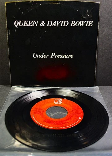 1981 QUEEN/David Bowie Under Pressure 7  Sgl Pic Slv 1st Press Elektra E47235 NM