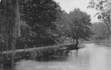 c1910 PC: Ogontz School for Young Ladies – The Pond – Philadelphia, Pennsylvania