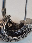 John Hardy Sterling Silver Batu Buddha Belly Domed Huggie Single Er, Woven. 7.4g — photo 5