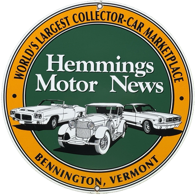#ad #ad VINTAGE HEMMINGS MOTOR NEWS PORCELAIN SIGN GAS OIL QUALITY CLASSIC CARS HOT ROD $113.46