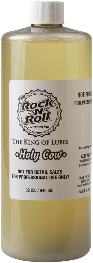 Rock 'N' Roll Holy Cow Bike Chain Lube 32oz - Wet, Dirt-Resistant Drip Lubricant