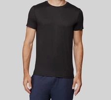 32 Degrees Cool Men Black Ultra-Soft Crew-Neck Short-Sleeve Sleep T-Shirt Size M