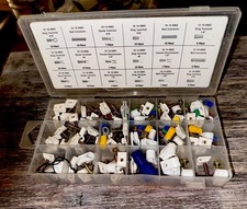 Lot Of MIX RG6 Flex Dual Coaxial Cable Clips White terminal connector assortFS