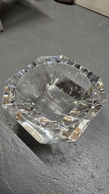 Orrefors Sweden Oddessy Crystal Square Bowl 7'' x 7'' x 2.75'' Decorative.