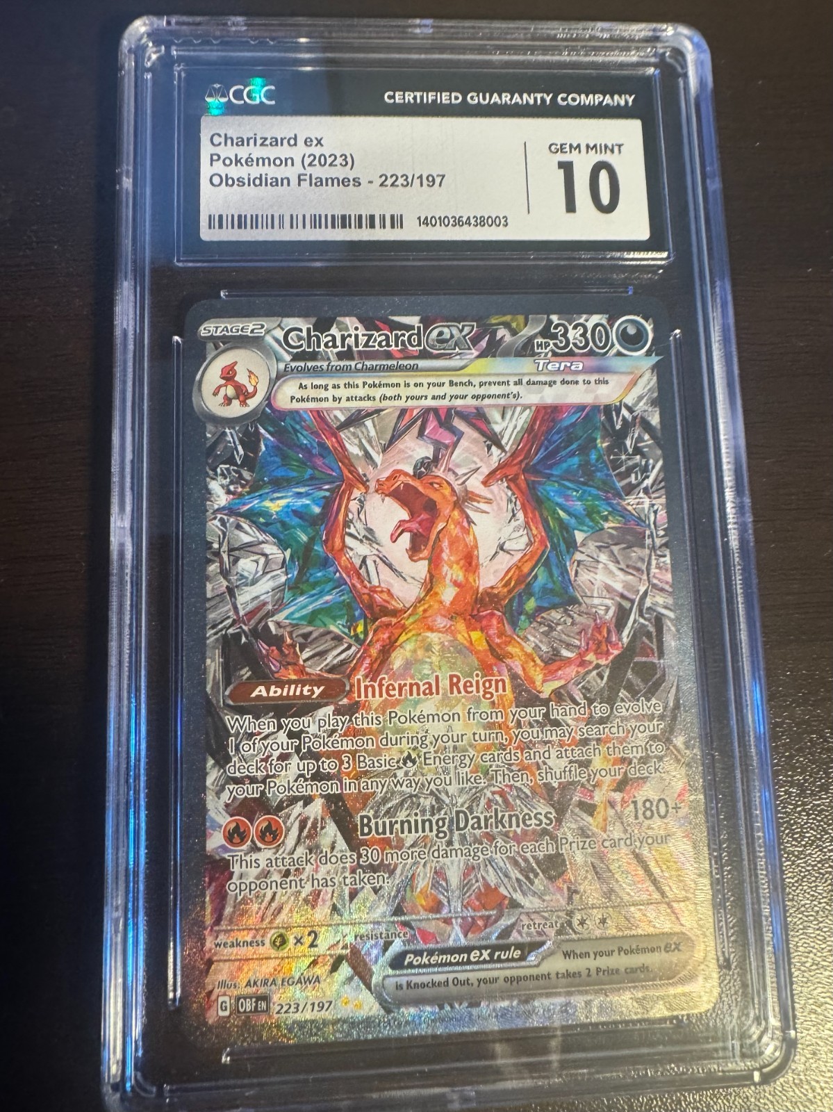 Charizard ex 223/197 Special Illustration Rare - Obsidian Flames CGC 10 GEM MINT