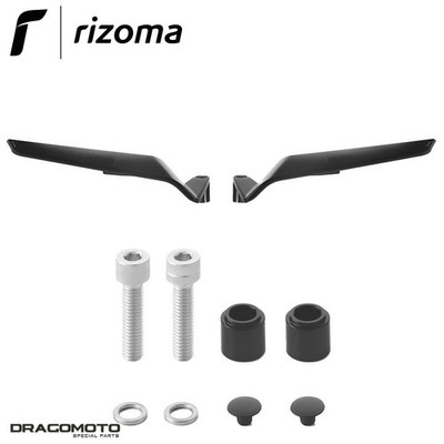 STEALTH NAKED Spiegel Ducati Monster 1200 2017-2021 Rizoma BSN010B BSN906B schwarz