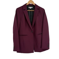 Pendleton Women's Virgin Wool Maroon Jacket Blazer 1-button Size 10 Lined Career