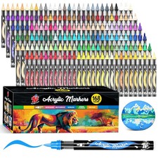 TBC The Best Crafts Acrylic Paint Markers, 1 Count Pack of 168 , 168 Colors