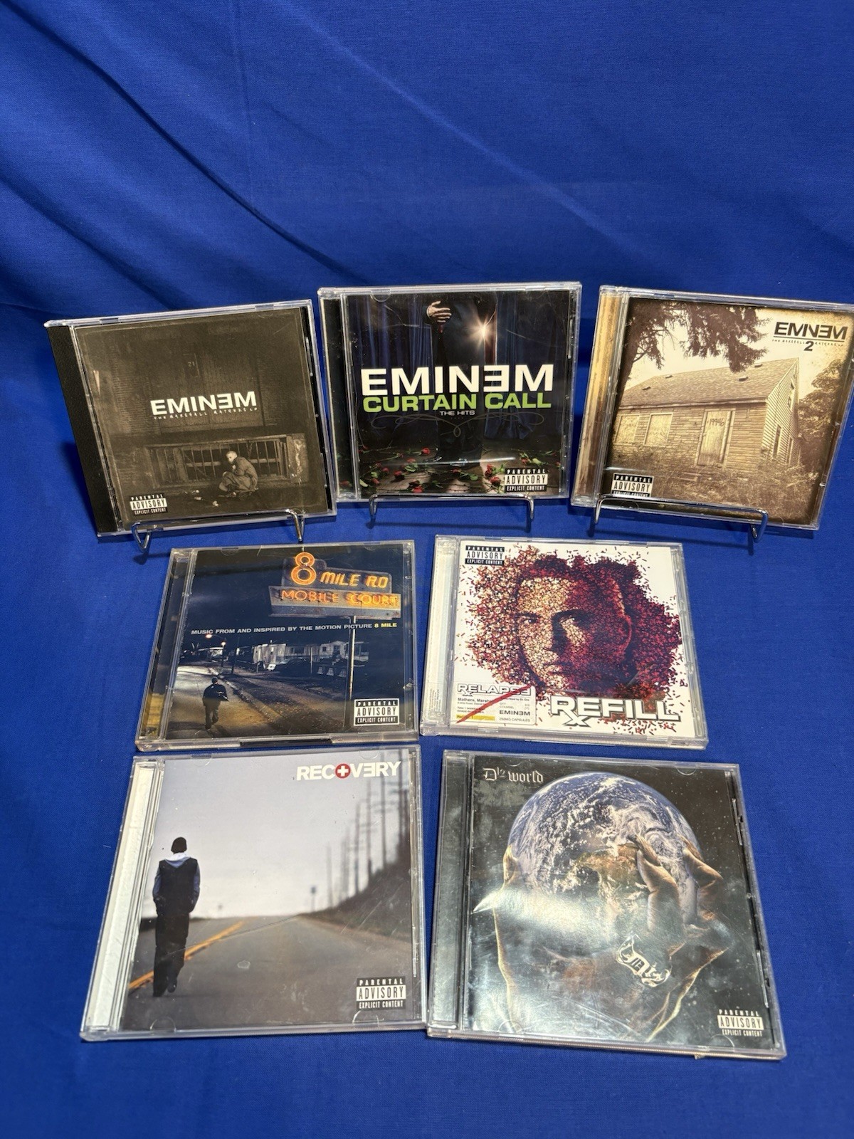 CD Lot Of 7 EMINEM D12 World CDs 8 Mile Marshall Mathers LP 2 Refill Recovery
